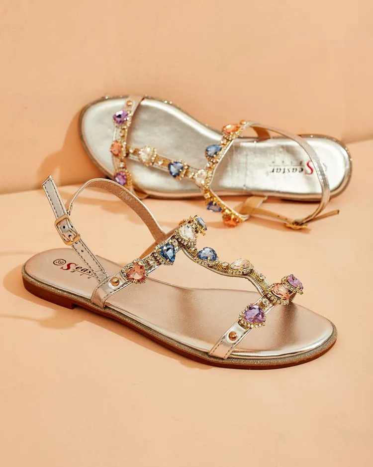 Royalfashion Дамски сандали Selina с цирконий