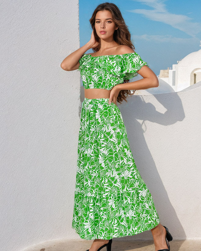 Royalfashion Дамски комплект с шарка