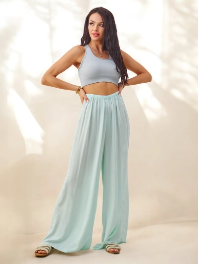 Роялфешън дамски прави панталони от вискоза, плат