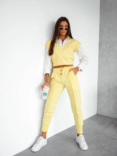 Royalfashion Жени памучен casual комплект с къси ръкави