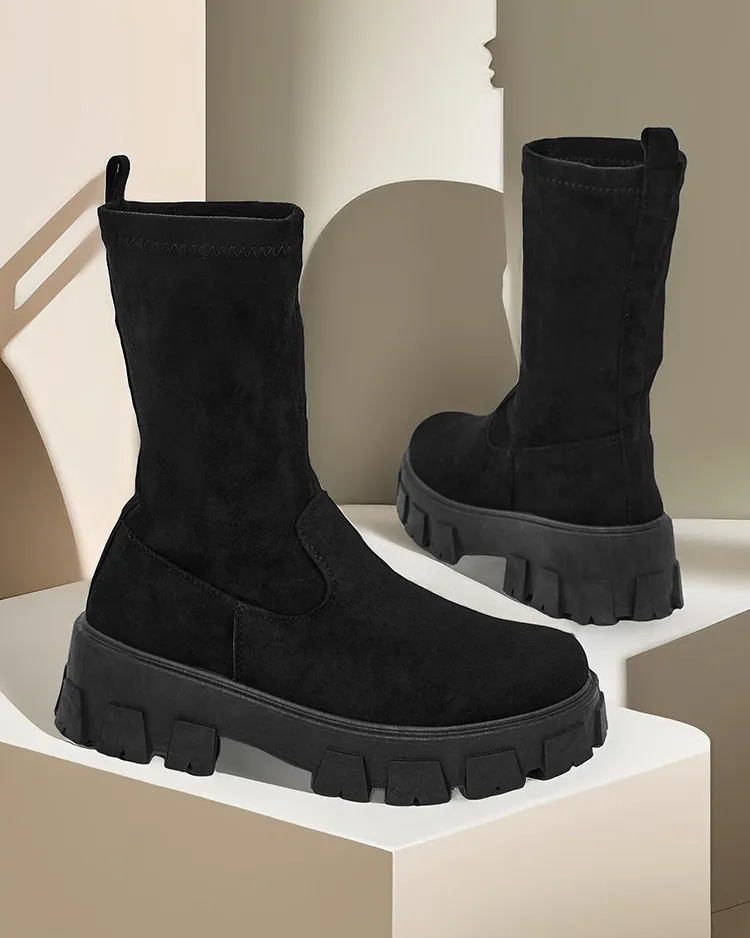 Дамски платформени боти Royalfashion Firo