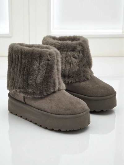 Дамски ботуши тип снегоходки с пухкава подплата Irelle