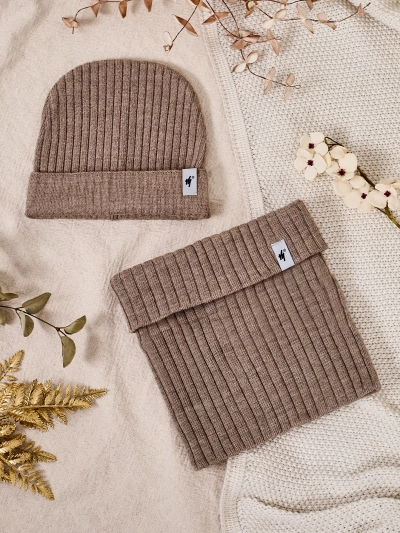 Зимен комплект Royalfashion Universal - шапка с покривало