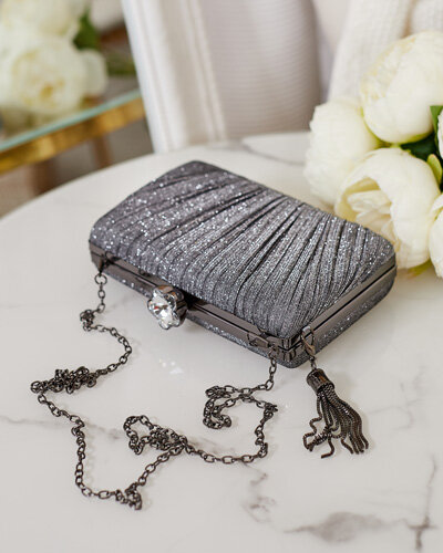 Royalfashion Малка дамска чанта с брокат