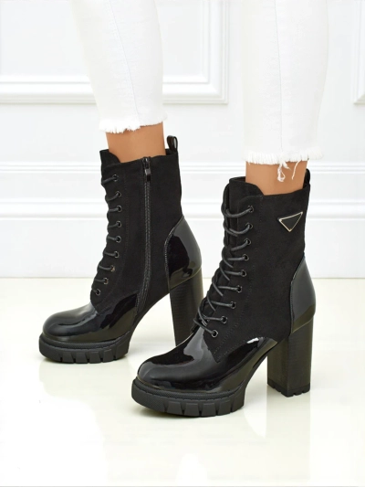 Дамски еко велурени боти на ток Event Bramble