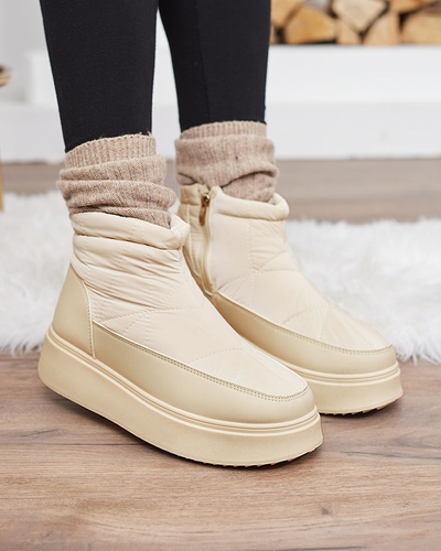 Royalfashion Дамски ботуши за сняг в бежов цвят Fopinia