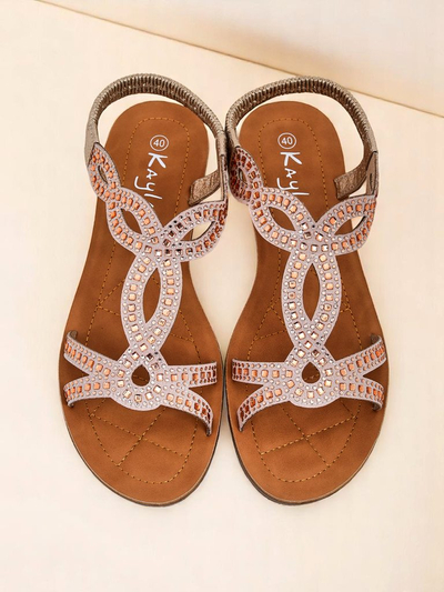 Royalfashion Дамски сандали с декоративни каишки Lola Grace