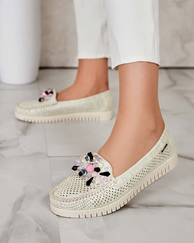 Royalfashion Дамски ажурни мокасини с мъниста Nasfali