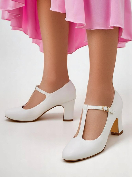 Royalfashion дамски еко-кожени помпи с презрамки Pasello