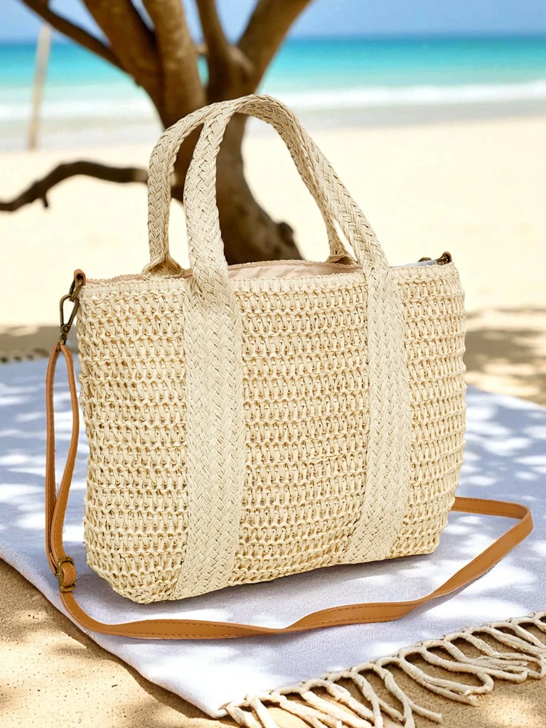 Royalfashion Голяма сламена дамска чанта Bella Paglia