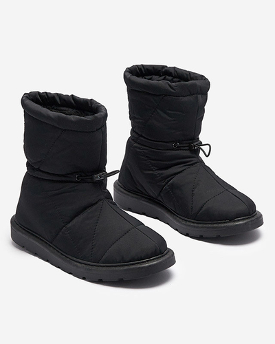 Черни дамски изолирани ботуши a'la snow boots Kaliolen - Обувки