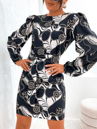 Royalfashion дамска рокля с декоративен принт