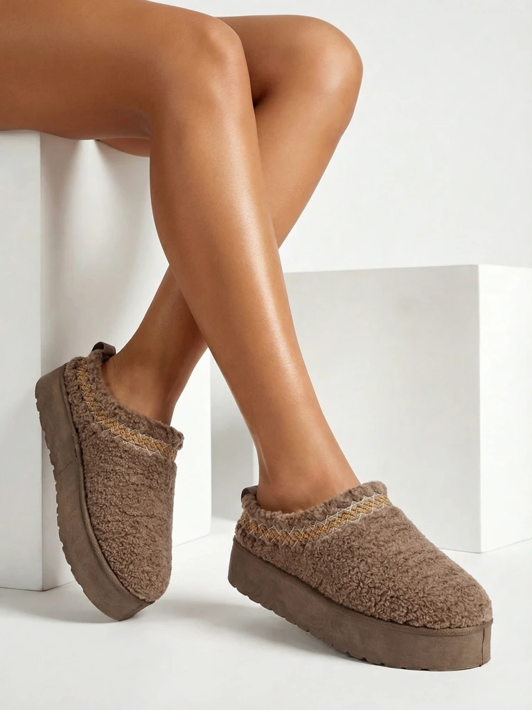 Royalfashion Къси дамски снежни ботуши Sesele