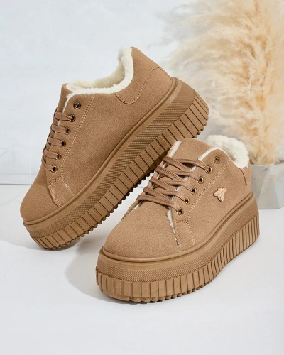 Royalfashion Затоплени дамски маратонки с кожа Noxu