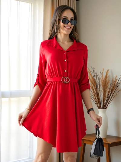 Royalfashion Елегантна дамска рокля до коляното