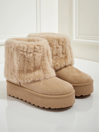 Дамски ботуши тип снегоходки с пухкава подплата Irelle