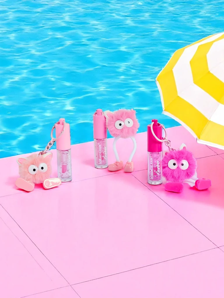 Гланц за устни за деца с пухкав чудовищен Фуксия