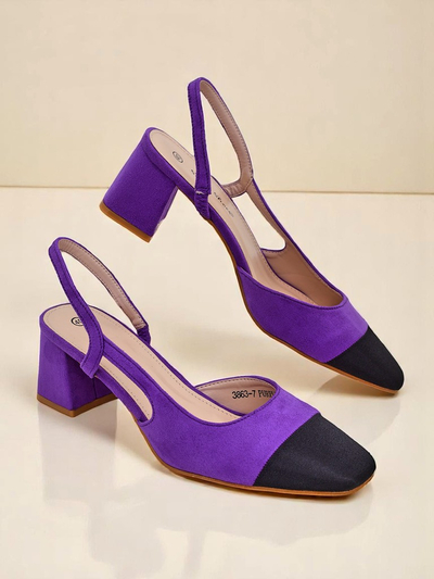 Royalfashion Дамски обувки на нисък ток с декоративен нос Eleganzo