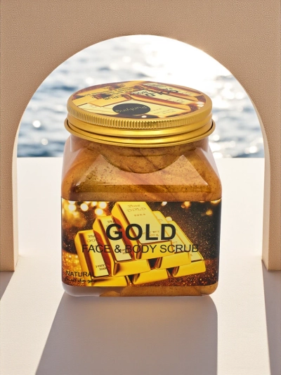 Златен пилинг за лице и тяло