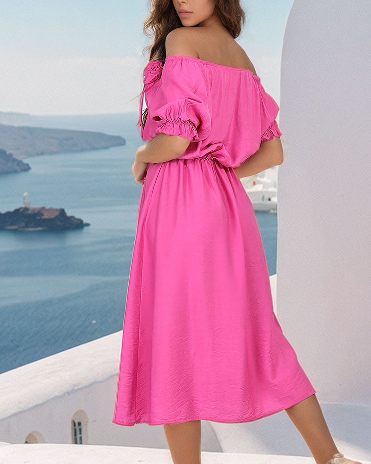 Royalfashion Дамска миди рокля a'la hiszpanka