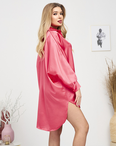 Коралова дамска туника тип "риза" - Облекло