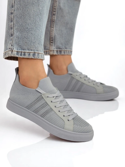Androsia Gray Sneakers – Стилни спортни обувки, плоски, за лятото и пролетта