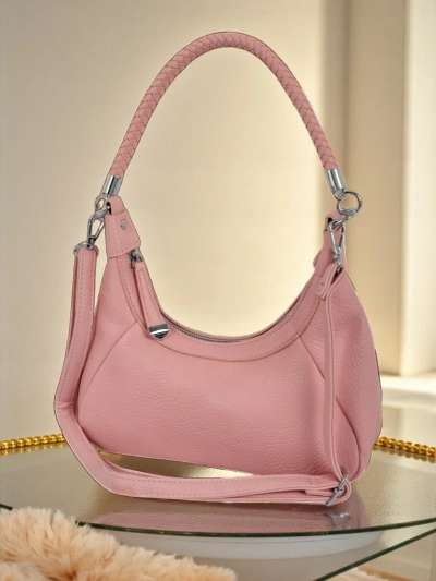 Royalfashion Малка дамска чанта от еко кожа с декоративна каишка Lacquea