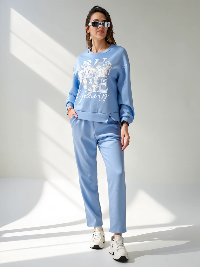 Royalfashion Женски комплект от вискоза с принт