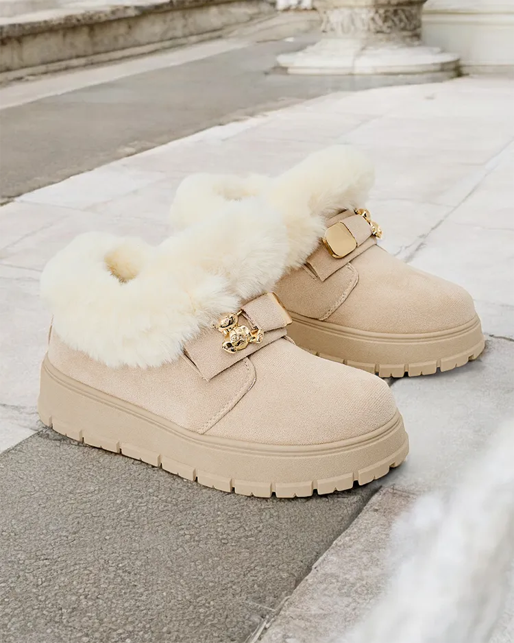 Royalfashion Дамски къси ботуши a'la snow boots Dobis