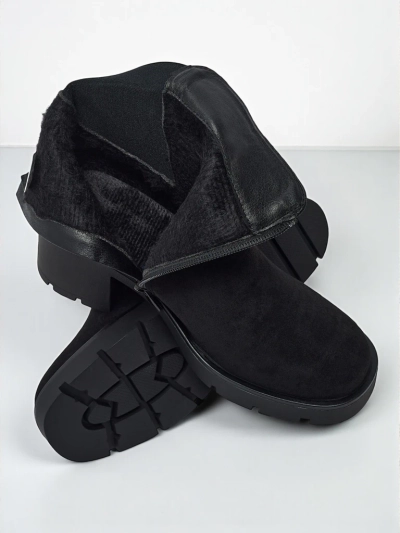 Дамски боти от еко велур на ток Solenya