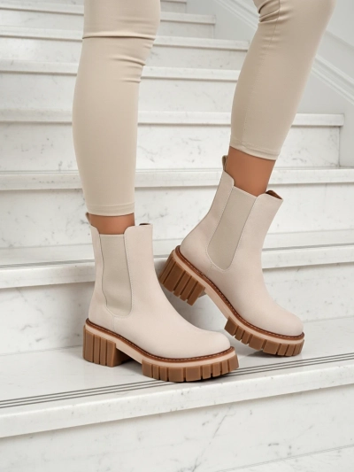 Боти до глезена на токче от еко набук Amber Walk