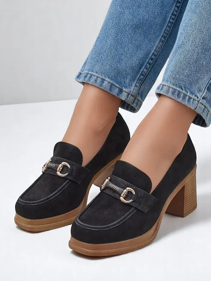 Royalfashion дамски лоуфъри с широк ток Apareus