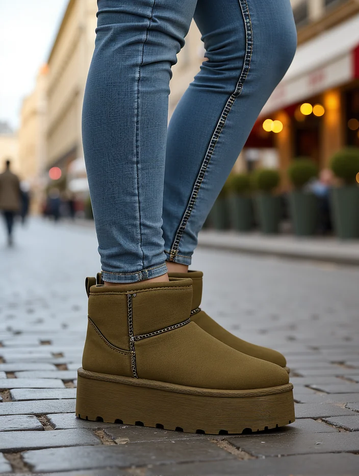 Royalfashion Къси ботуши дамски обувки в стил сняг Wiebi