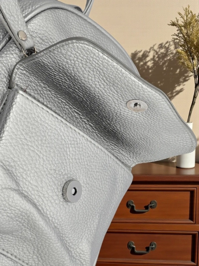 Дамска раница Selene Silver от еко кожа Królewska Moda, 25x25 cm