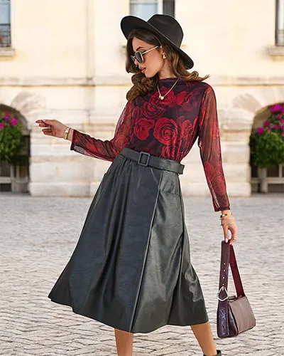 Рокля средни дължина за жени на Royalfashion PLUS SIZE