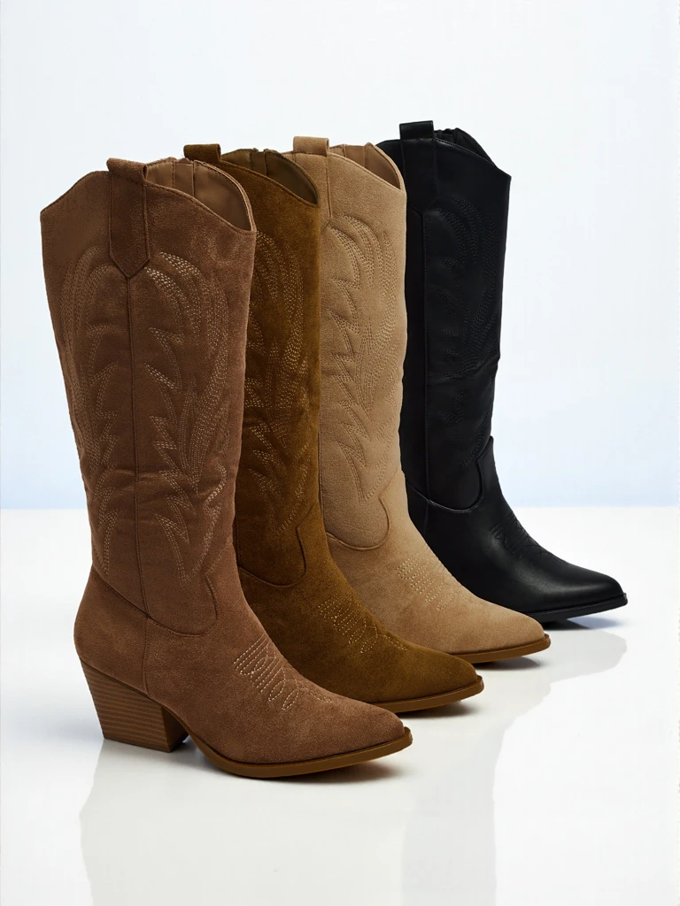 Дамски ботуши тип каубойки Marivelle