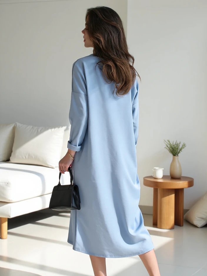 Royalfashion дамска миди рокля, с голям размер от плат с цвете