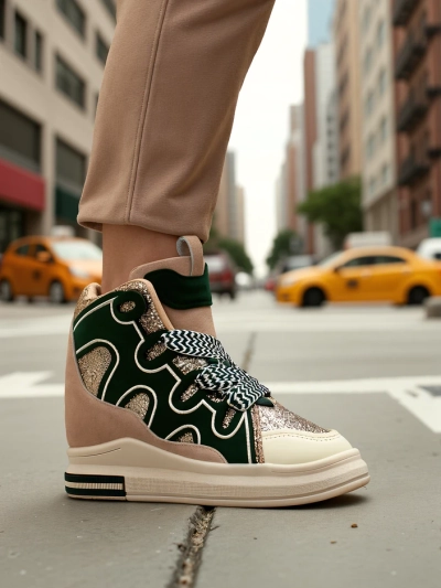 Royalfashion Високи женски спортни обувки с скрит ток Облаffi