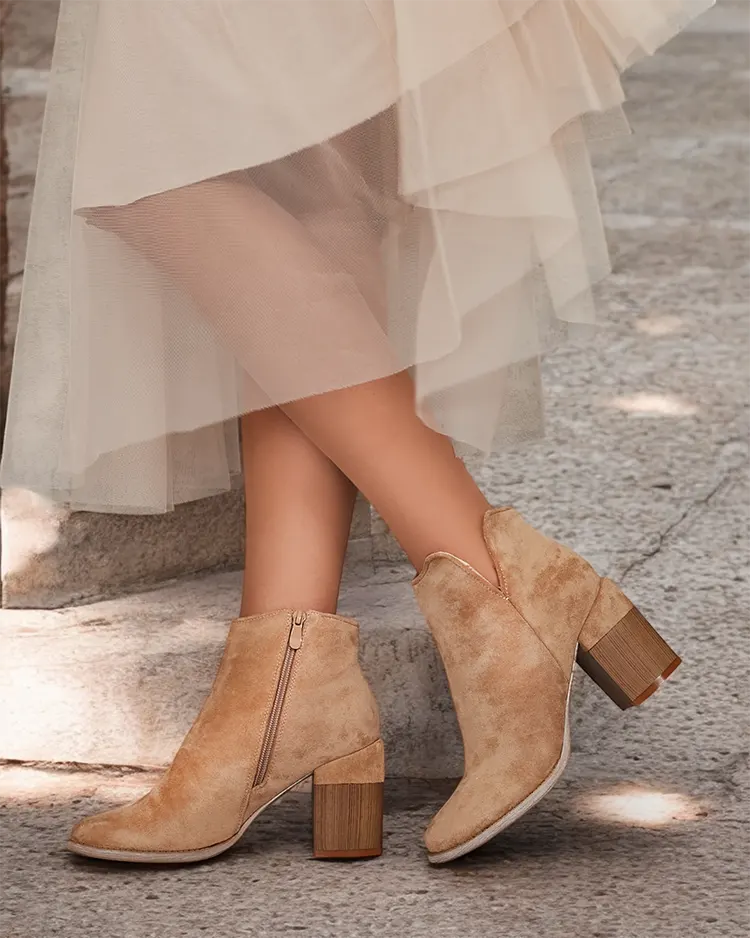 Royalfashion Дамски ботуши eko от велур Ovi