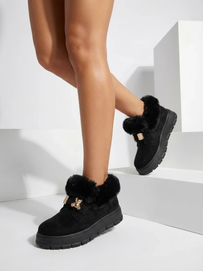 Royalfashion Дамски къси ботуши a'la snow boots Dobis