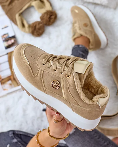 Royalfashion Затоплени дамски маратонки с кожа Boris