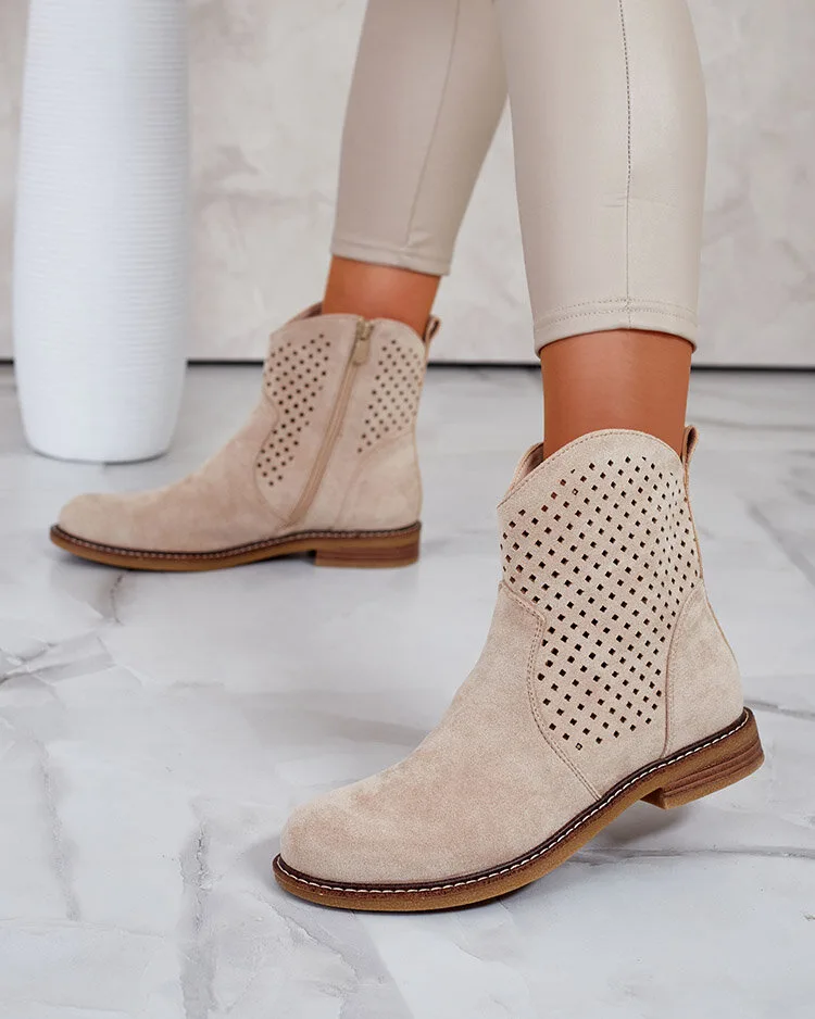 Royalfashion Дамски ажурни ботуши Toffas