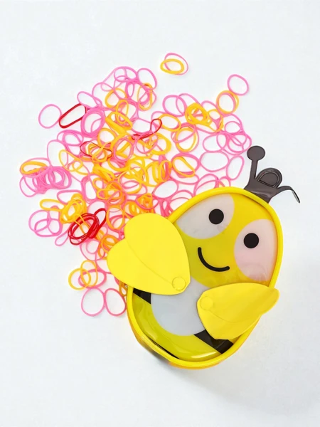 Royalfashion Многоцветни силиконови ластици за коса Пчеличка