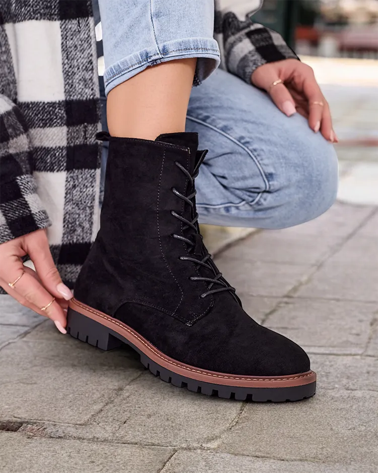 Дамски елегантни глезенови ботуши Royalfashion Gosop