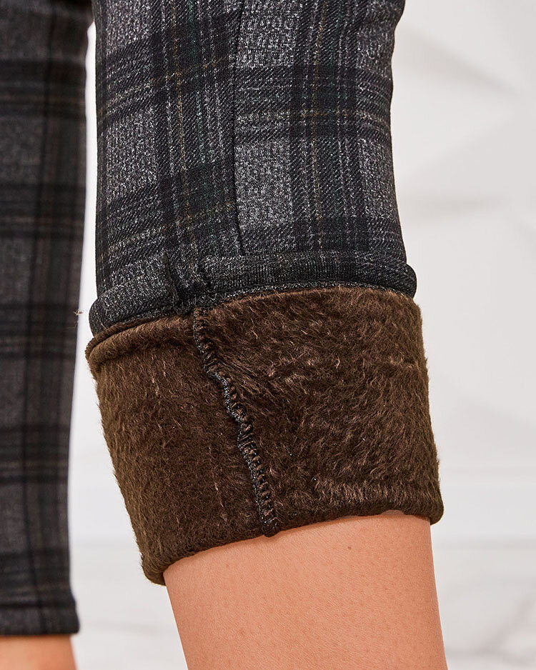 Royalfashion Дамски изолирани карирани панталони