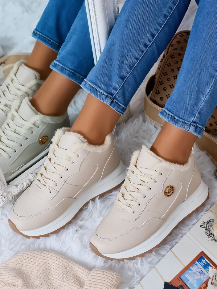 Royalfashion Затоплени дамски маратонки с кожа Casot