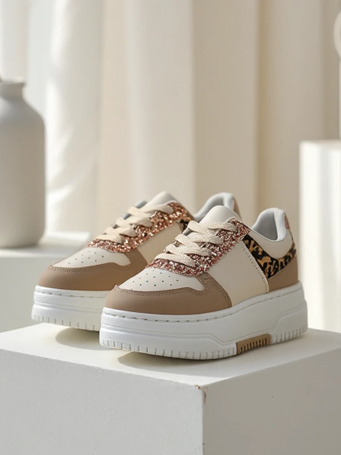 Royalfashion Женски маратонки с блестящи елементи Qisofi