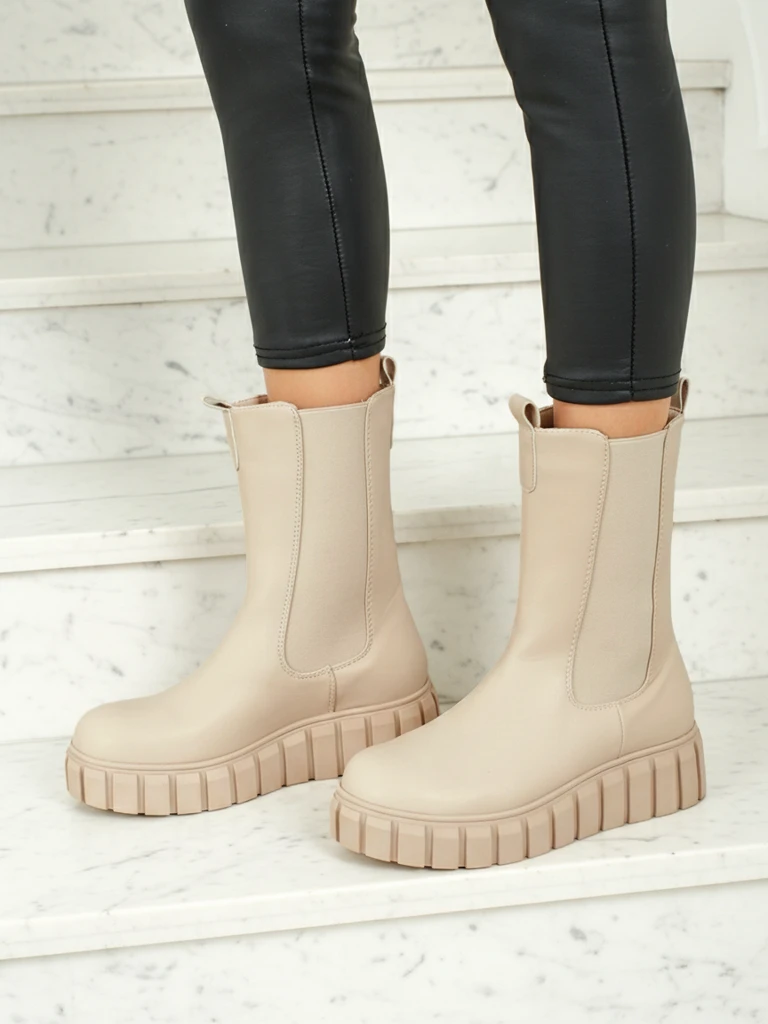 Дамски високи еко кожени боти Livora