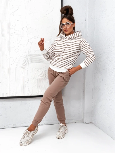 Royalfashion дамски комплект с райета.