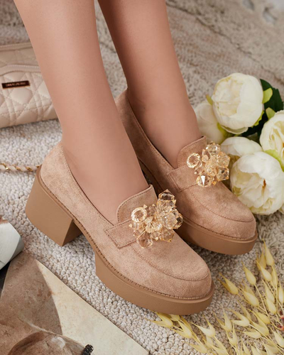 Royalfashion Дамски мокасини Pegorani с висок ток